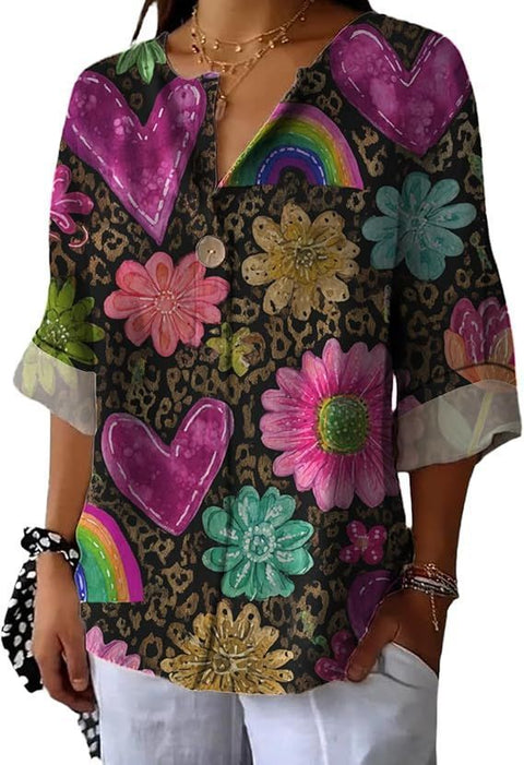 Fashion Women's Coconut Button Long Sleeve Shirt m302752