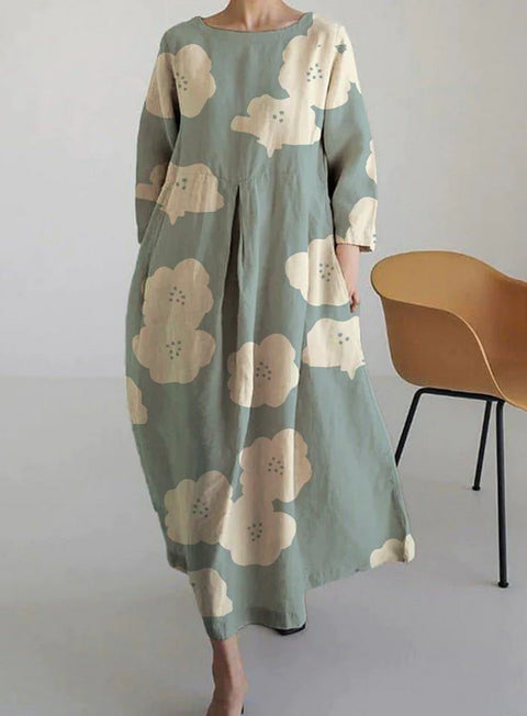 3D imitation cotton pull frame craft women's pendulum dress m301038