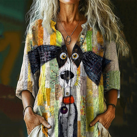 women's large size summer women's casual floral shirt women's small daisy shirt 3D printed shirt m301735