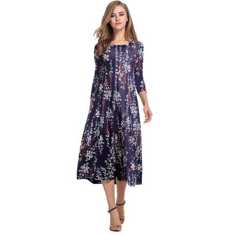 Autumn and winter dress solid color fashion big swing dress m302776