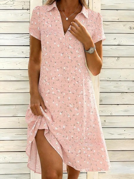 Holiday style print dress medium and long dress m302774