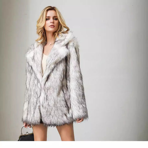 Long suit coat coat artificial fur imitation fur coat m302086