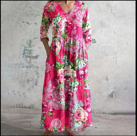 3D print summer urban casual loose dress women m301037