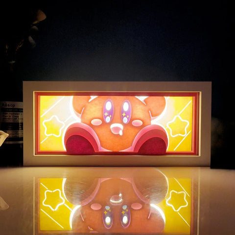 Kirby Paper Carving Lamp Photo Frame