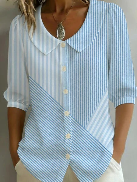 3D digital printing women's versatile flower spring and summer fashion shirt m302608