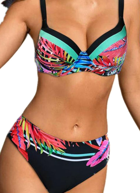 Polyester Floral Bikinis Swimwear m161506117 (5826340)