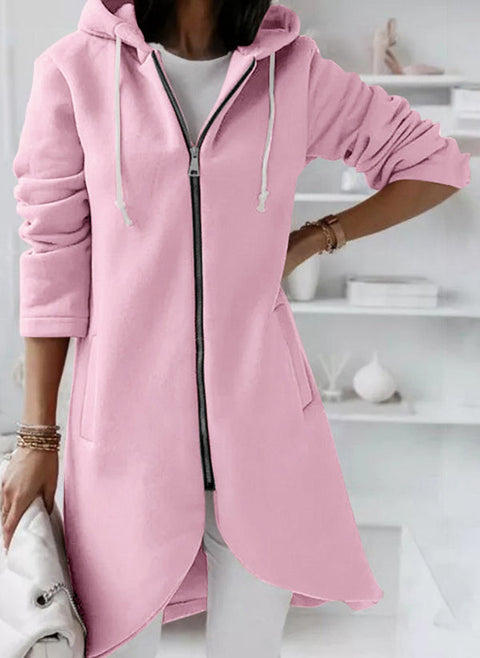 Long Sleeve Hooded Zipper Pockets Coats Coats m161512121 (5829181)