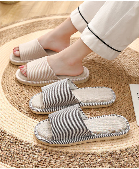 Season linen slippers female home m1915010543