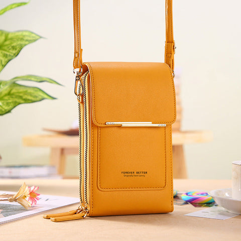Touch-screen mobile phone bag slung over a cute little bag with mobile phone m1915010631