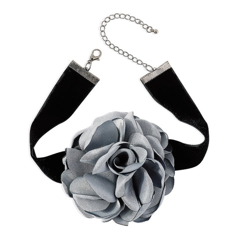 Geometric Neckchain Bracelet Elegant and Romantic Style Rose Flocking Cloth Necklace m1915010513