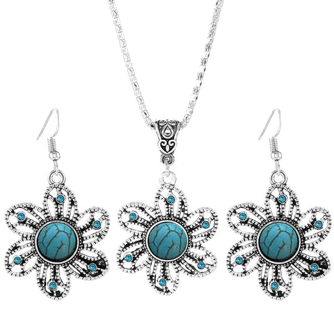 Retro Sunflower Turquoise Set m1915010646