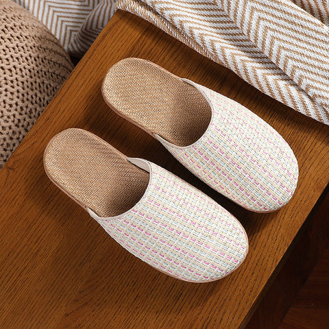 Japanese style Malay grass linen slippers m1915010542