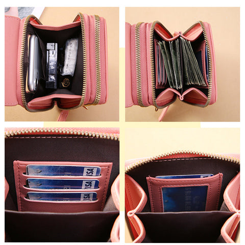 Touch-screen mobile phone bag slung over a cute little bag with mobile phone m1915010631